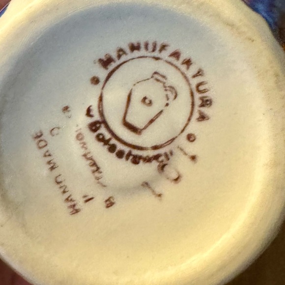 Vintage Boleslawiec Polish Pottery Garden Bouquet Latte Mug Bistro Mug - Picture 4 of 4